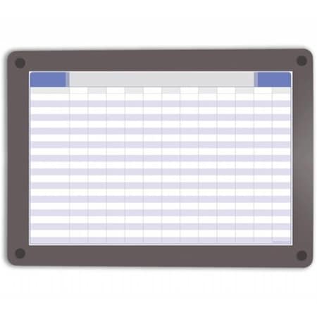 Iceberg Enterprise Iceberg Enterprise 31131 Clarity Custom Print Glass Dry Erase Board; 24.5 x 18.5 in. - Gray Frame 31131